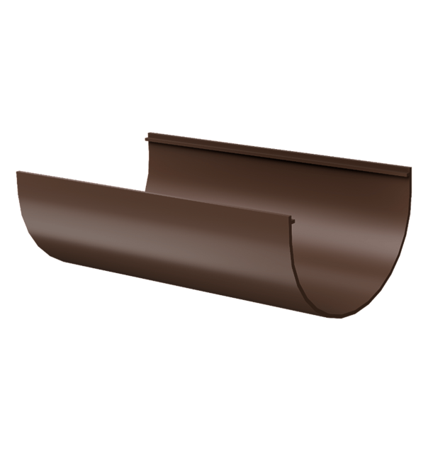 Жёлоб водосточный 3 м Стандарт (Standard), тёмно-коричневый - 1